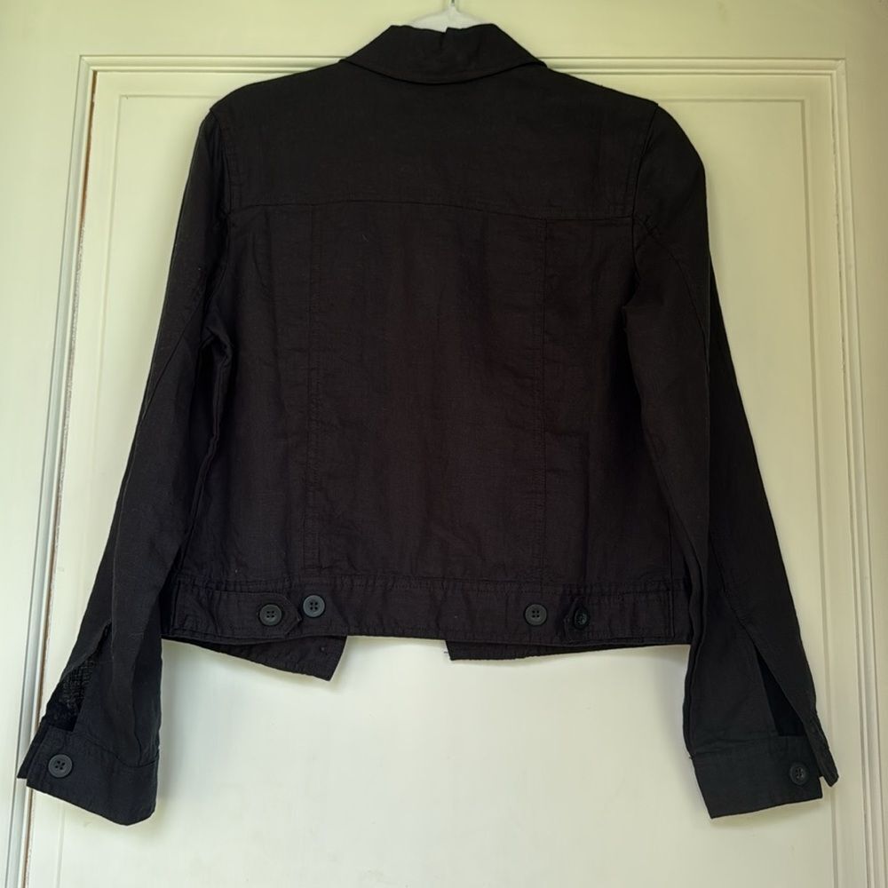 NEW With Tag Black Linen Jacket by Quince - Picture 6 of 6